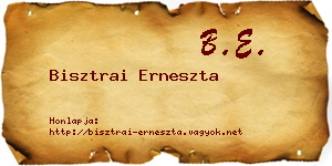 Bisztrai Erneszta névjegykártya
